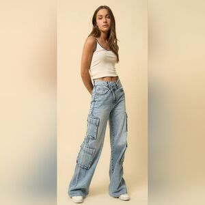 NWT Insane Gene Crossover Relaxed Cargo Jean